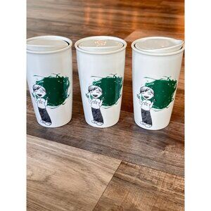 Rare 2015 Starbucks Tumbler Whimsical Finger Paint Boy Art 12oz Collectible Cup